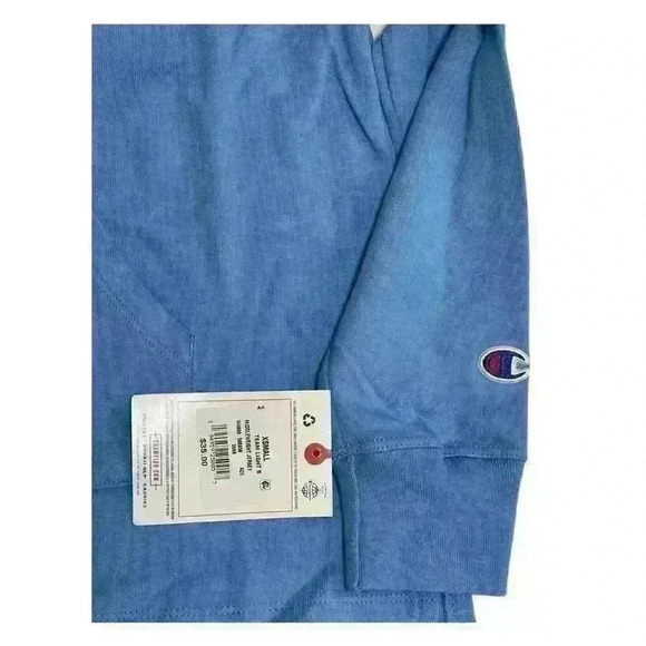 Champion Womens Cotton Logo Hoodie Blue Size XS gym activewear outdoor walking - Picture 8 of 10